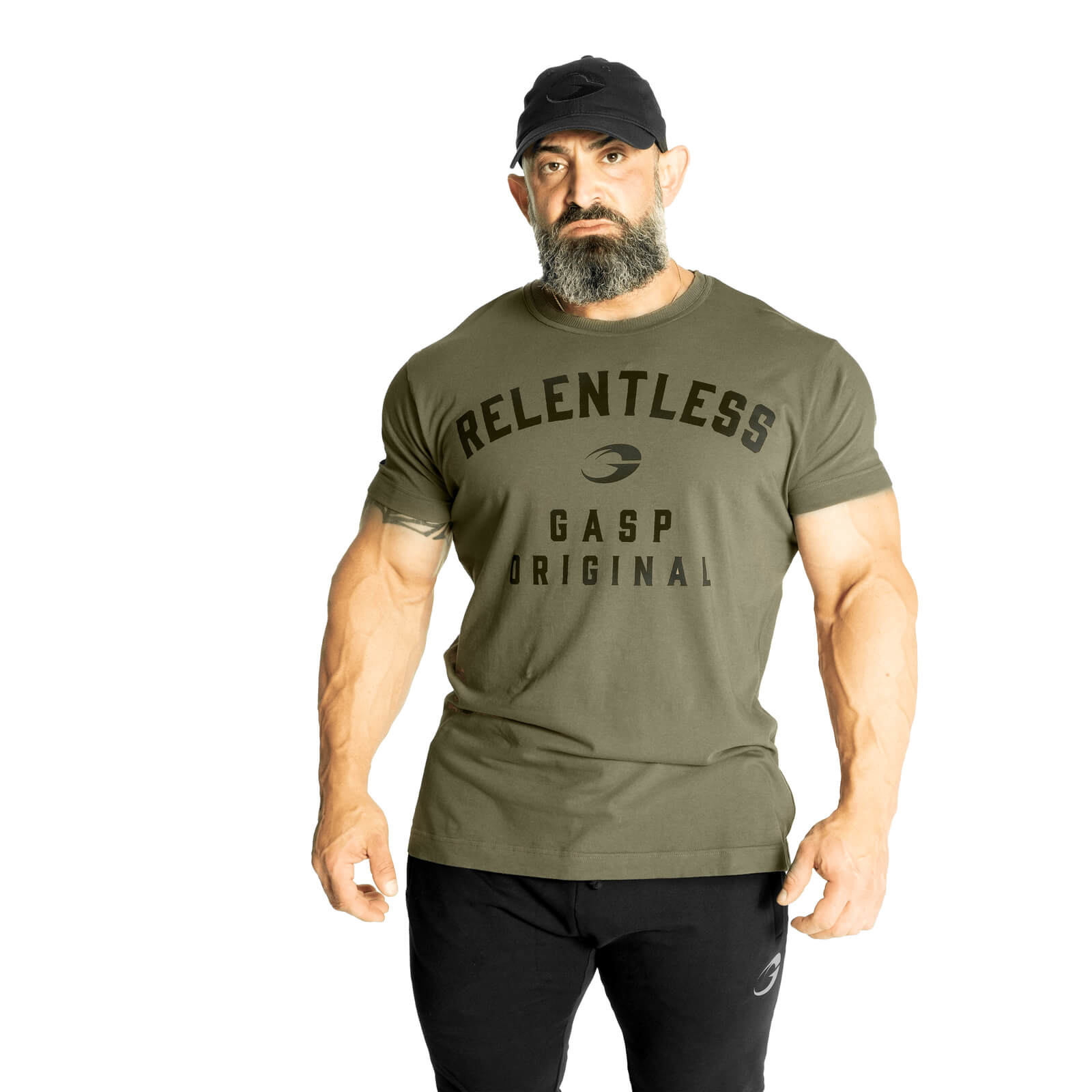 Sjekke Relentless Skull Tee, washed green, GASP hos SportGymButikken.no