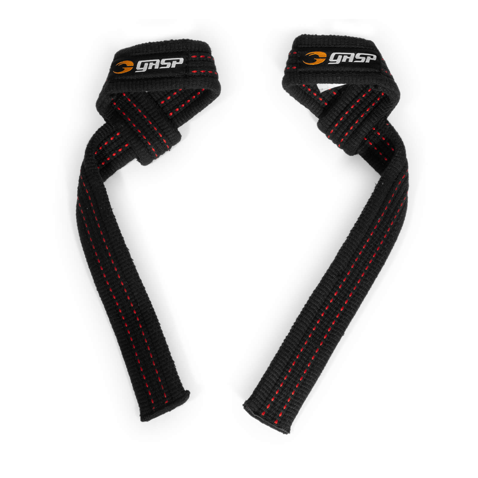 Sjekke GASP Lifting Straps, black/red, GASP hos SportGymButikken.no