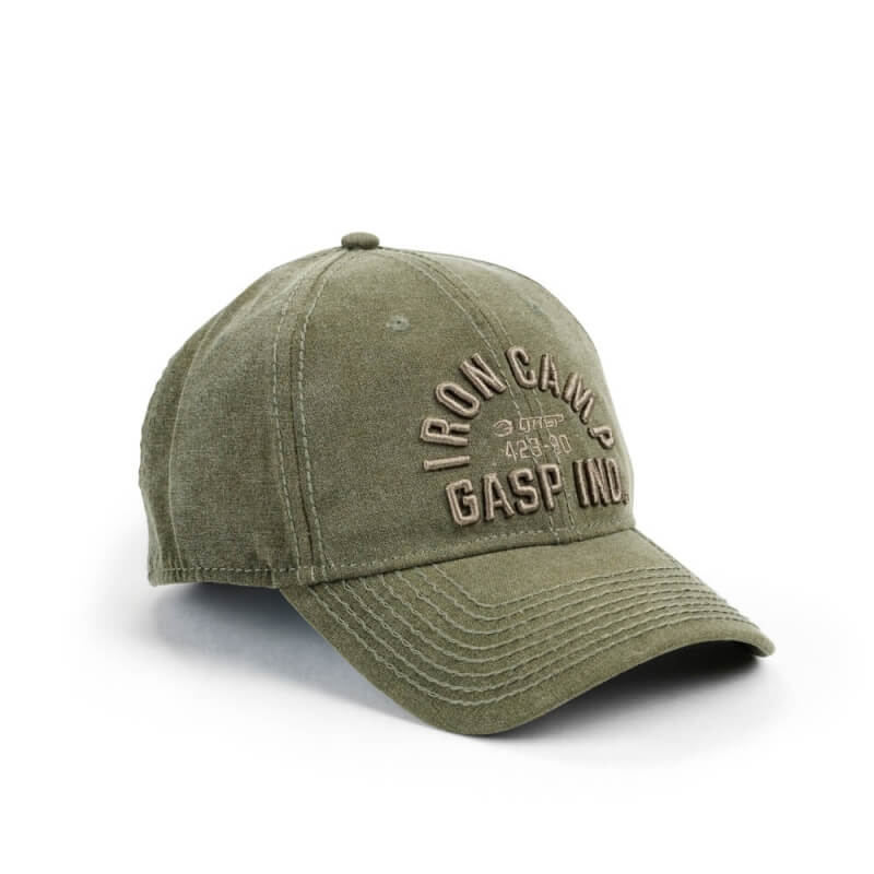 Sjekke Throwback Cap, military olive, GASP hos SportGymButikken.no