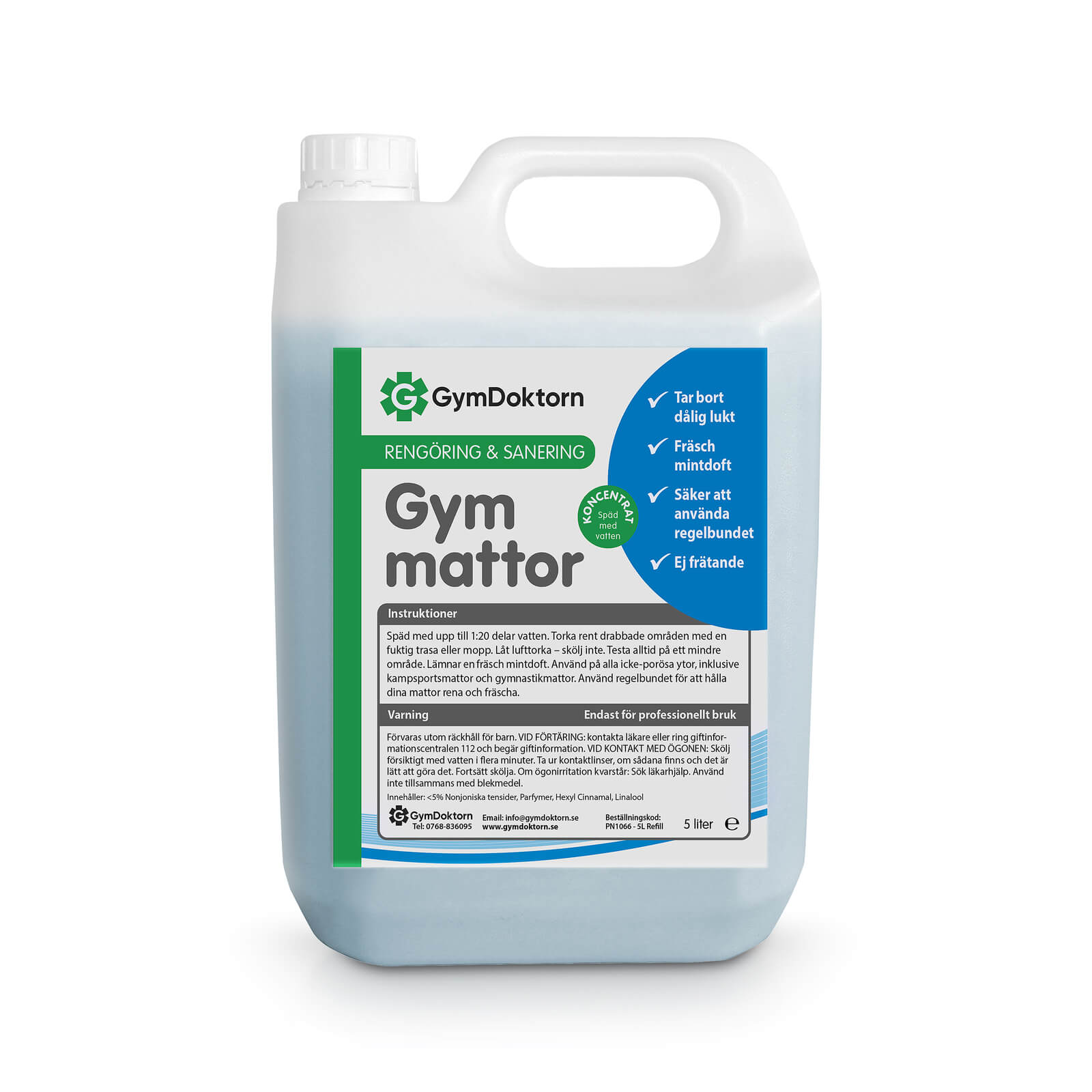 Gymrengjøring Matter & Gymgulv, 5 L, GymDoktorn