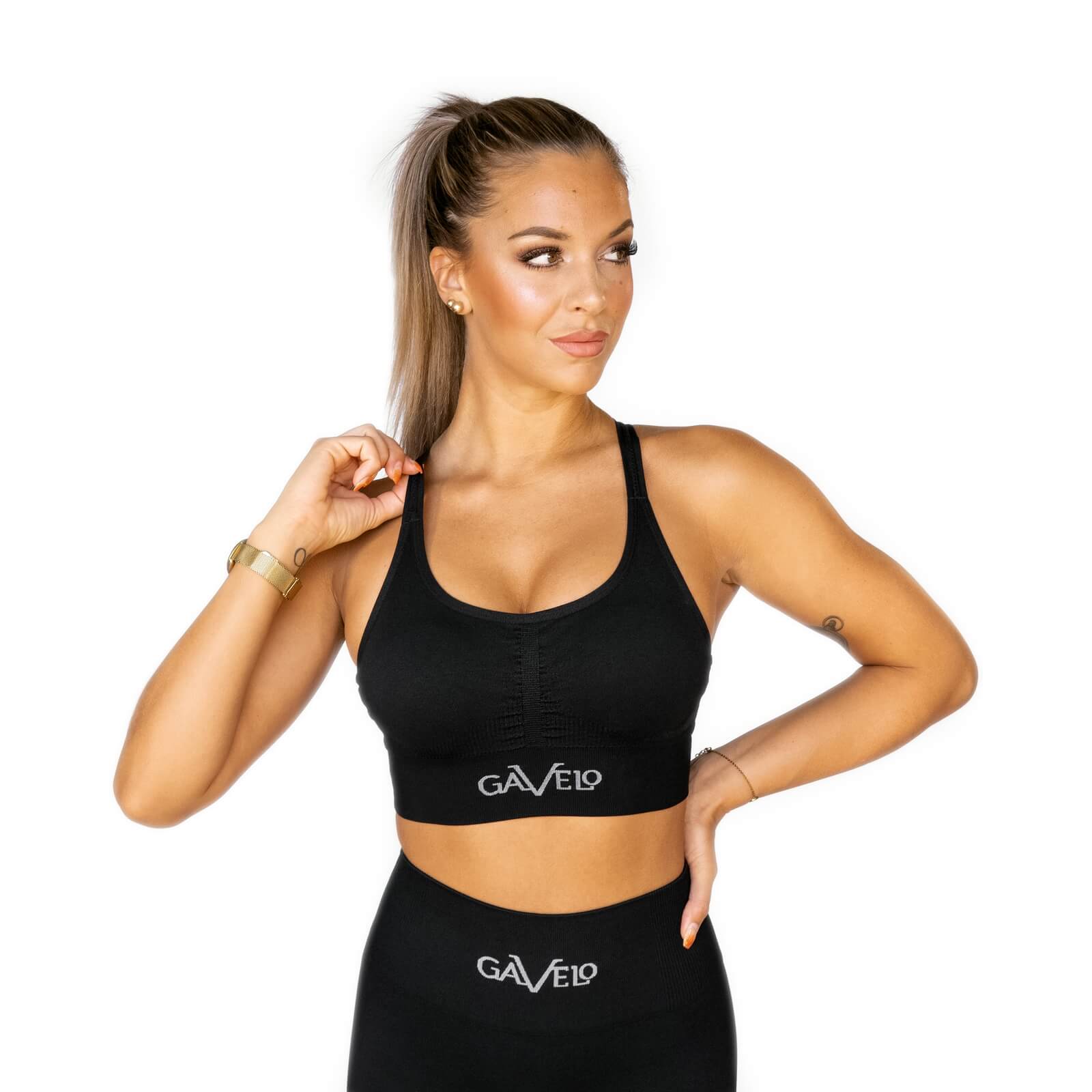 Seamless Sports Bra, black, Gavelo