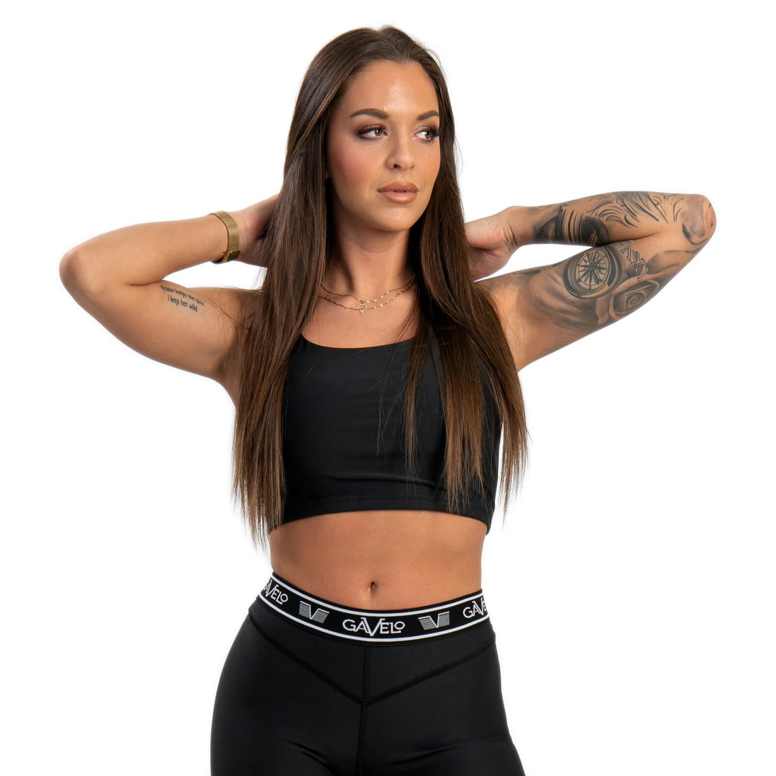 Sjekke Iconic Sports Bra, black/white, Gavelo hos SportGymButikken.no