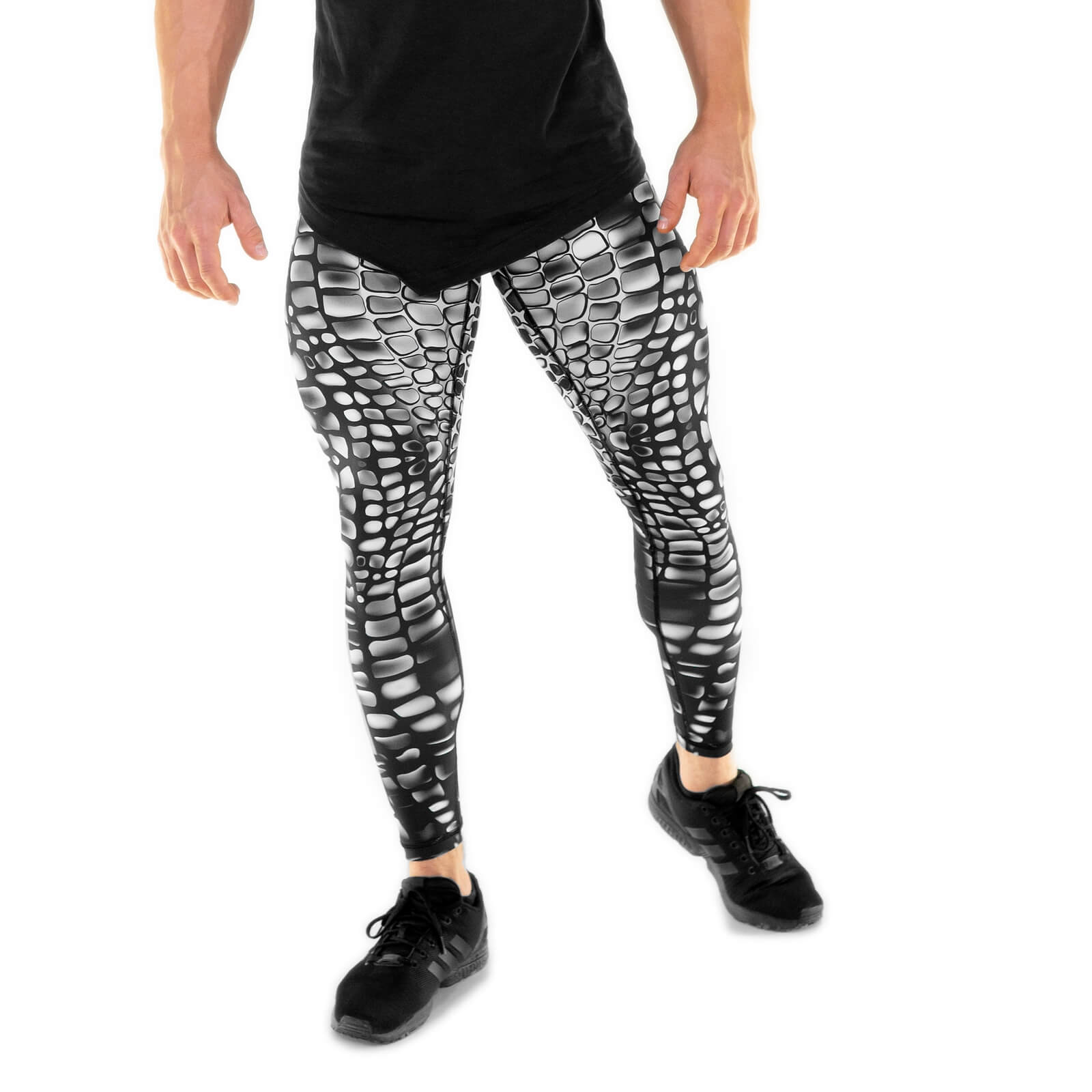 Sjekke Marvellizzard Tights, black/white, Gavelo hos SportGymButikken.no