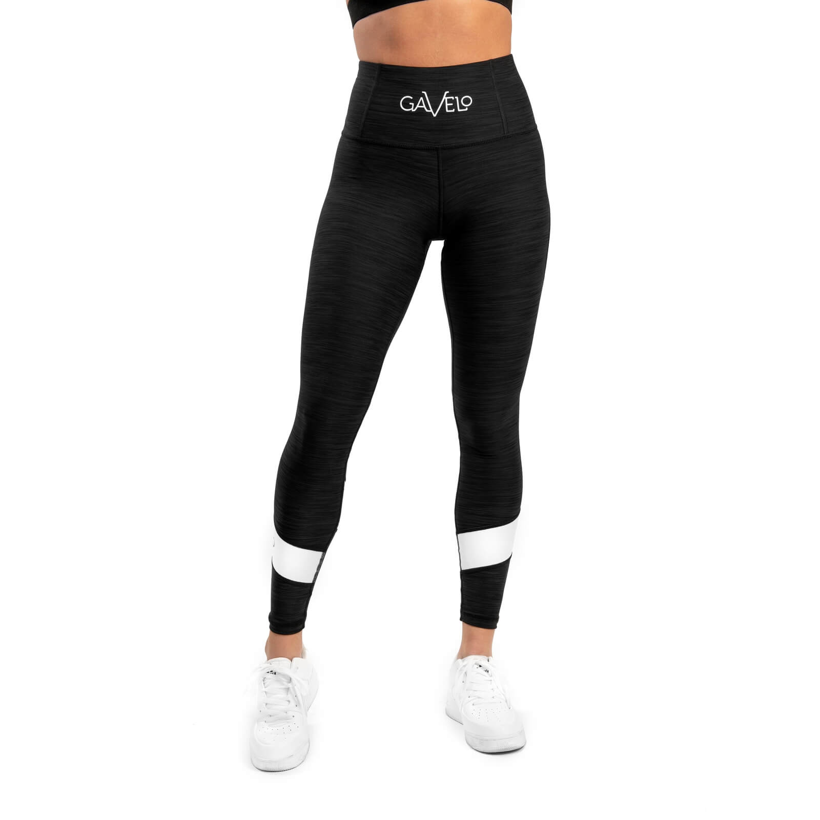 Sjekke Black & White Swirl Tights, black/white, Gavelo hos SportGymButikken.no