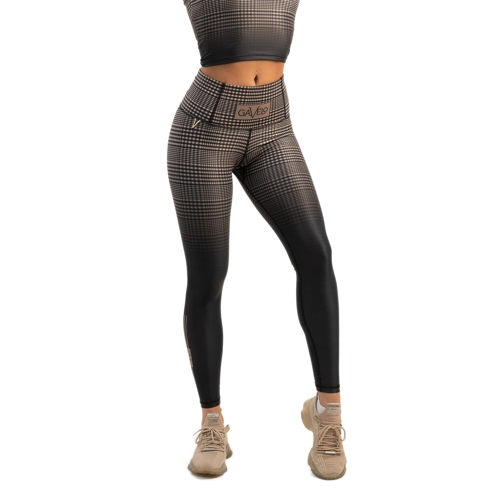 Sjekke GLNCHCK 5 Compression Tights, brown/black, Gavelo hos SportGymButikken.no