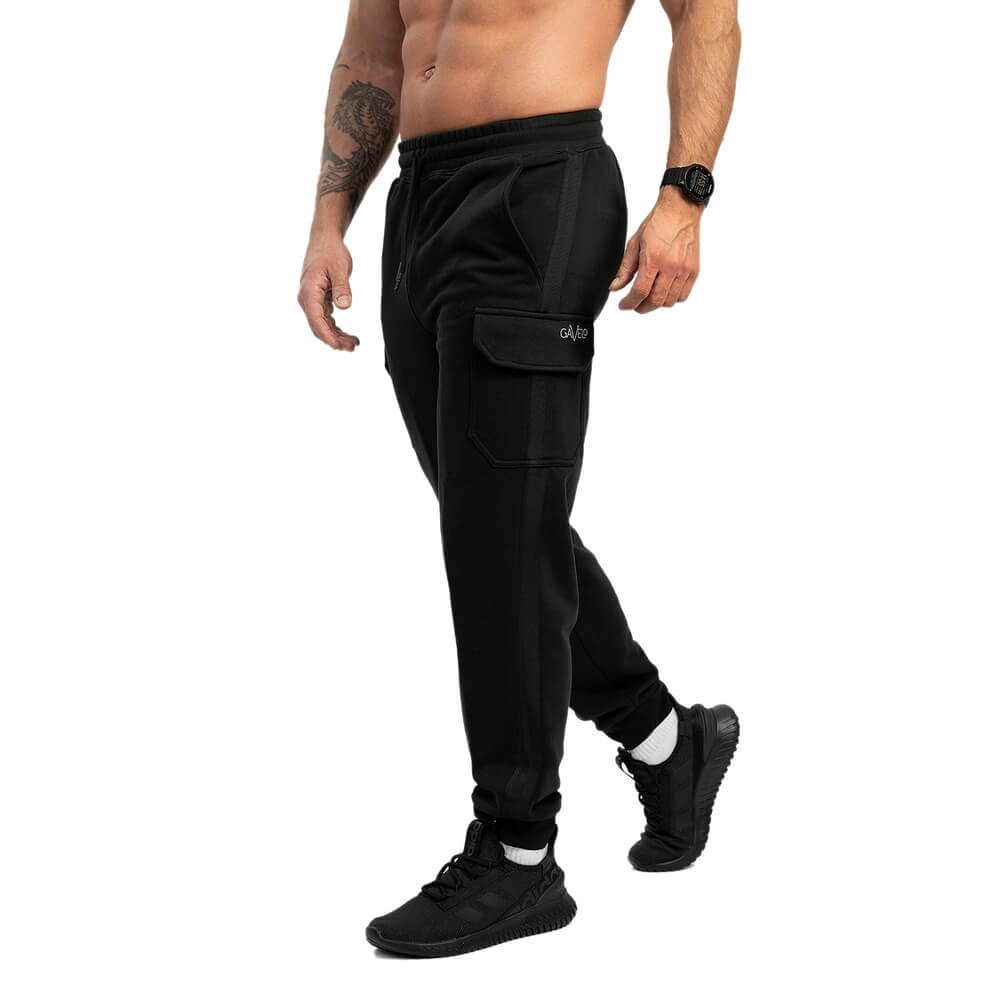 Sjekke Xtreme Cargo Joggers, black, Gavelo hos SportGymButikken.no
