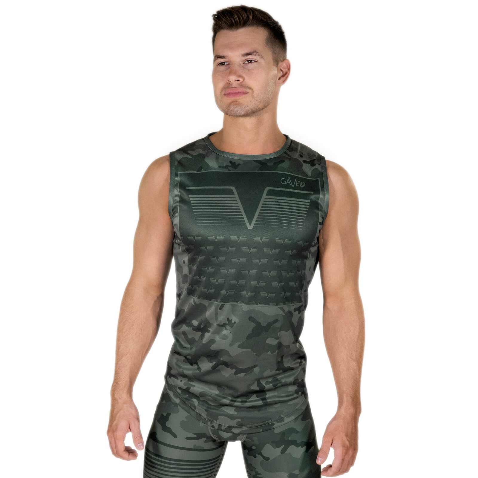 Sniper Sleeveless Tee, green, Gavelo