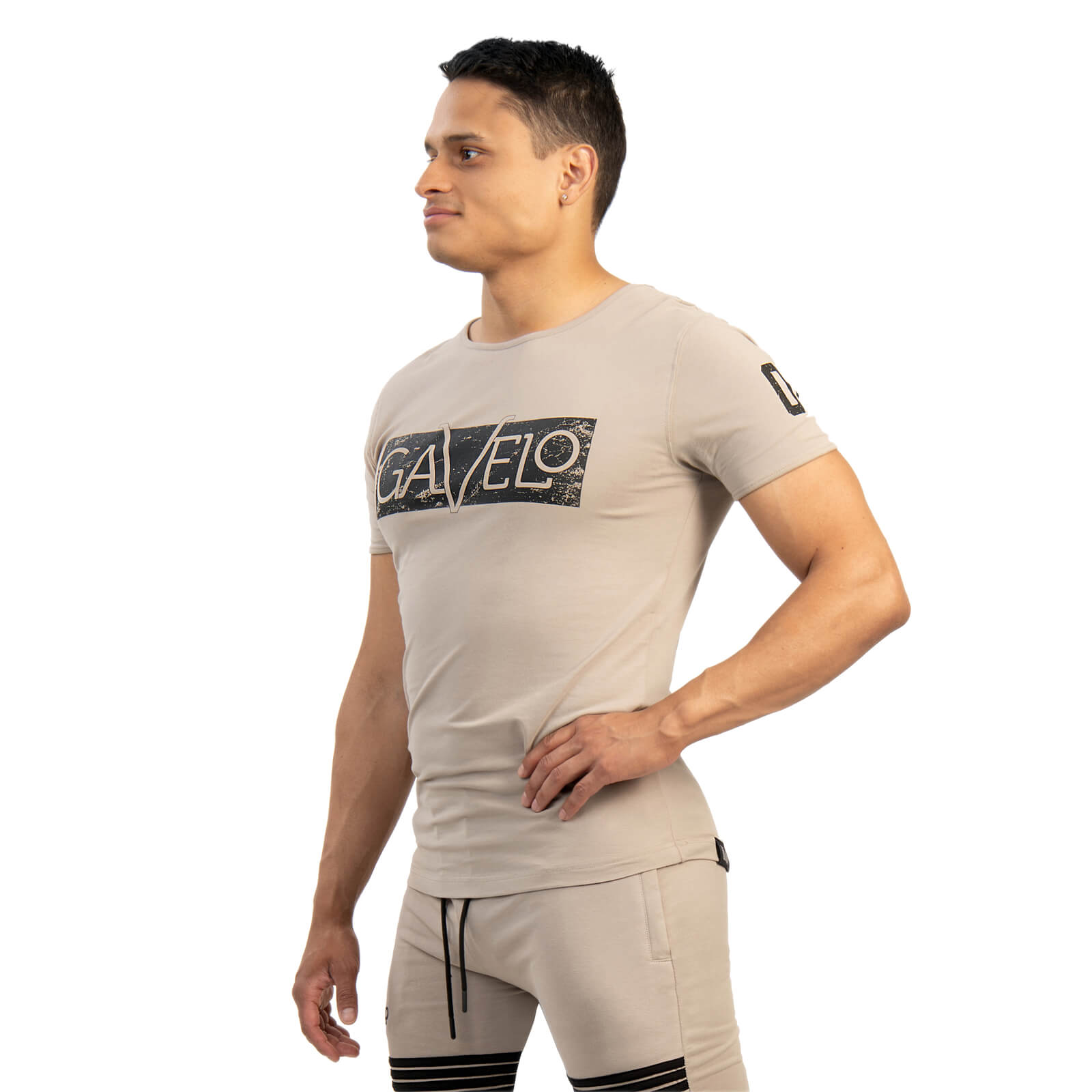 Sjekke Sports Tee, beige, Gavelo hos SportGymButikken.no