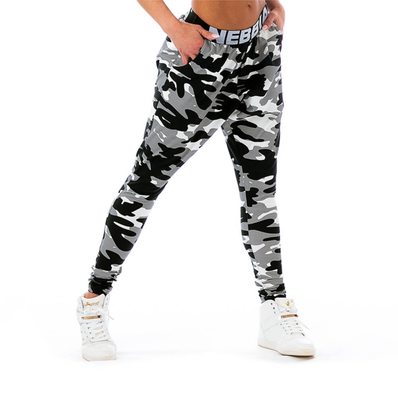 Sjekke Joggers, white camo, Nebbia hos SportGymButikken.no