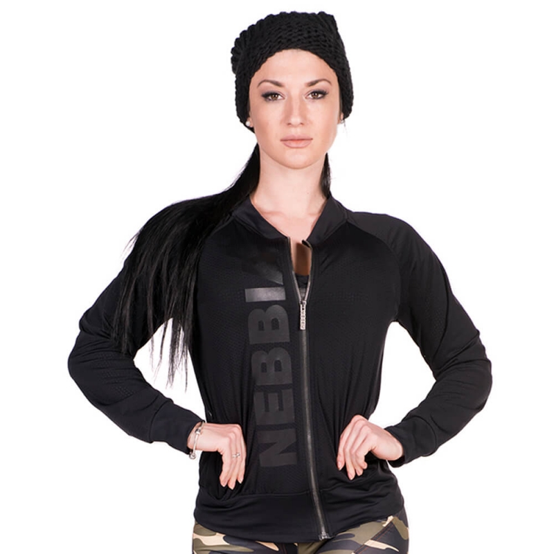 Mesh Nylon Jacket, black, Nebbia