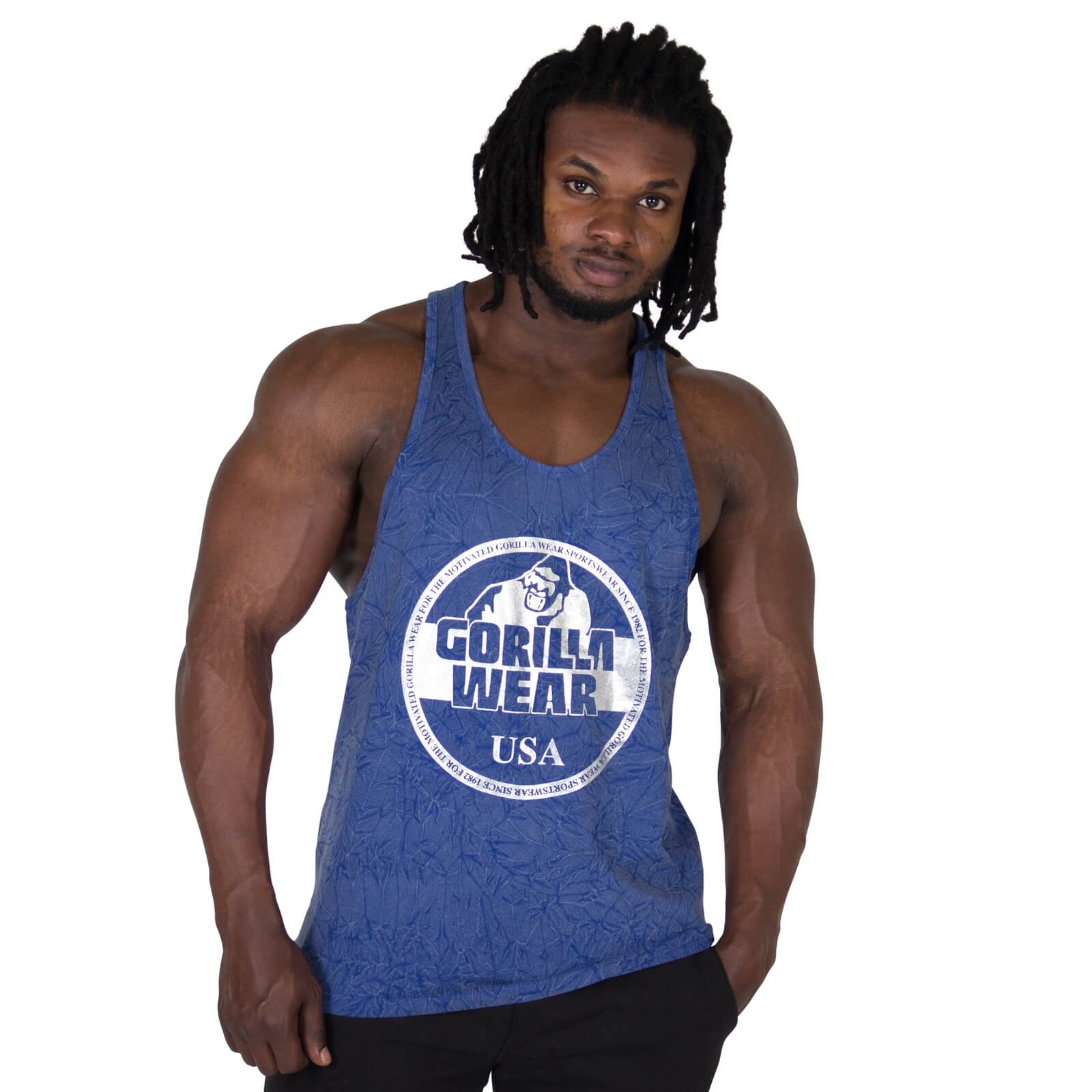 Sjekke Mill Valley Tank Top, blue, Gorilla Wear hos SportGymButikken.no