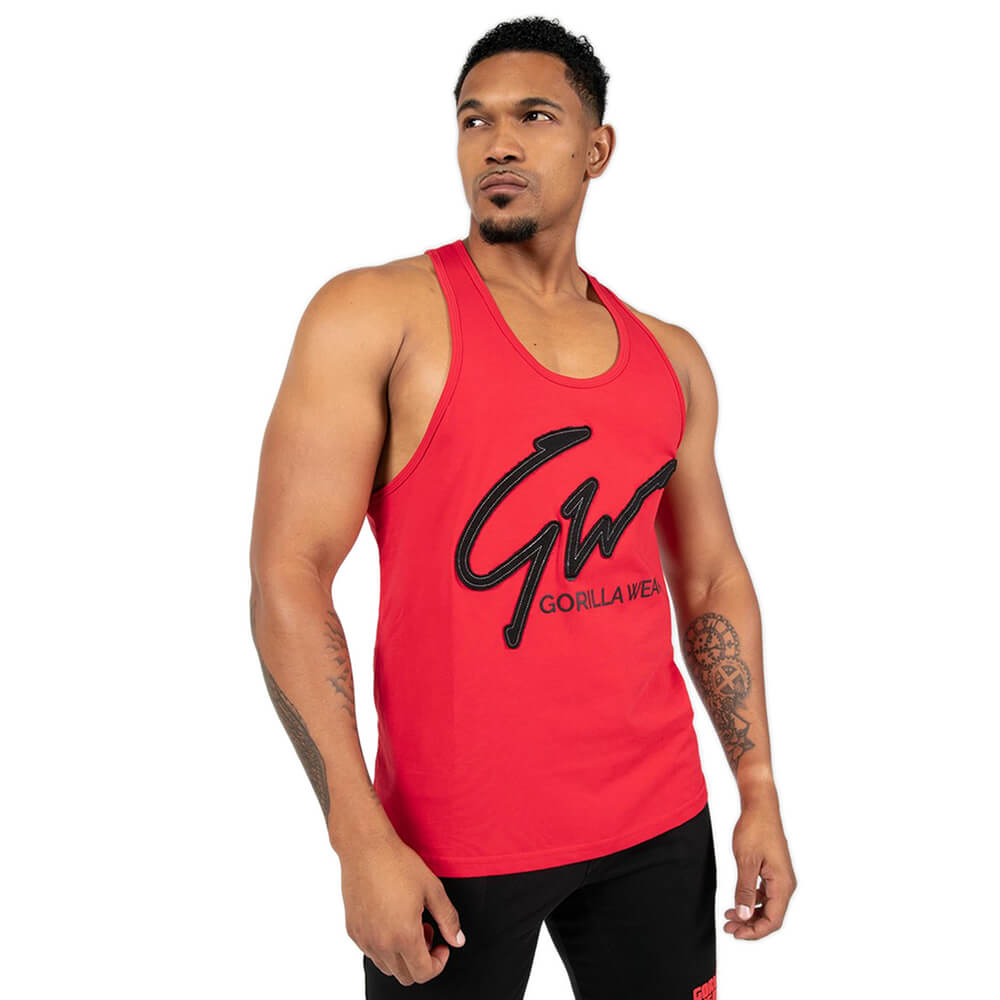 Sjekke Evansville Tank Top, red, Gorilla Wear hos SportGymButikken.no