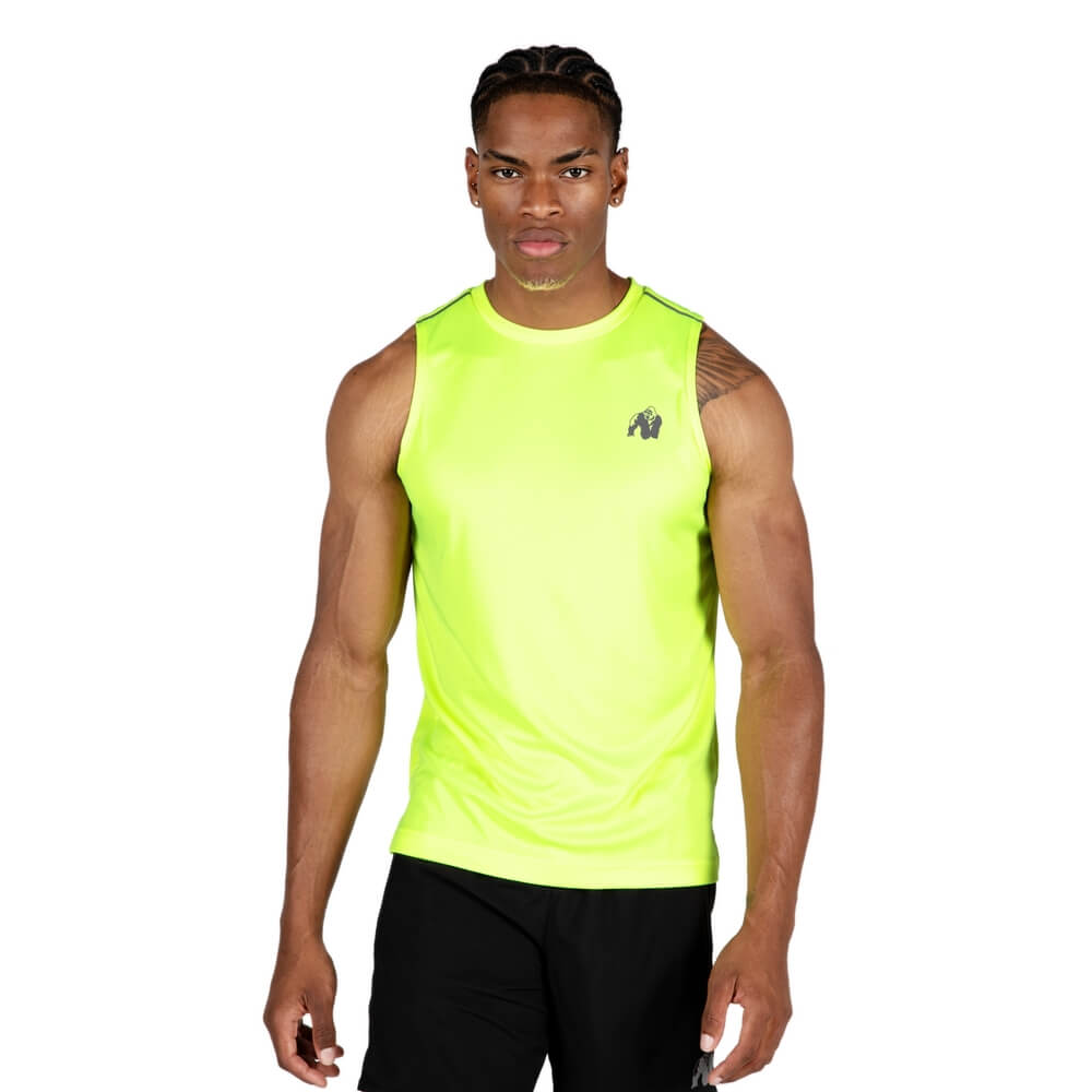 Sjekke Washington Tank Top, neon yellow, Gorilla Wear hos SportGymButikken.no