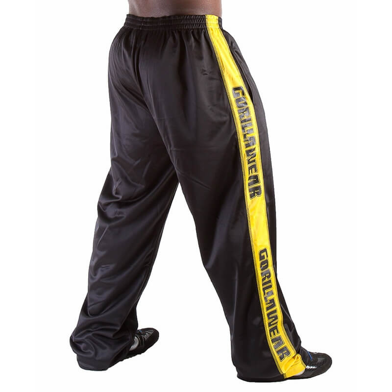 Sjekke Track Pants, black/yellow, Gorilla Wear hos SportGymButikken.no