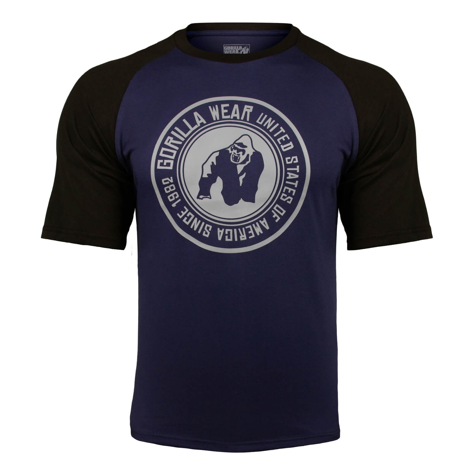 Sjekke Texas T-Shirt, navy/black, Gorilla Wear hos SportGymButikken.no