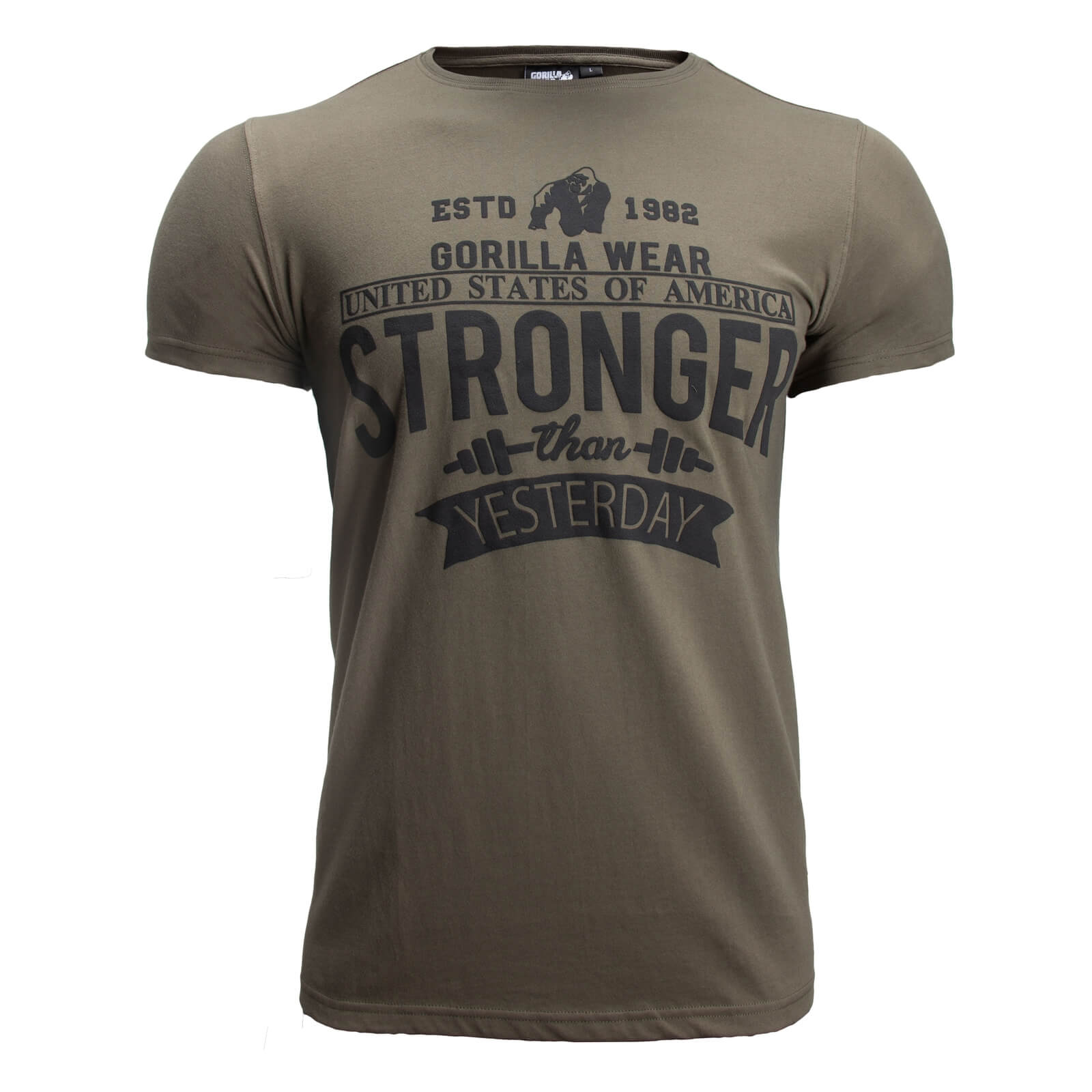 Sjekke Hobbs T-Shirt, army green, Gorilla Wear hos SportGymButikken.no