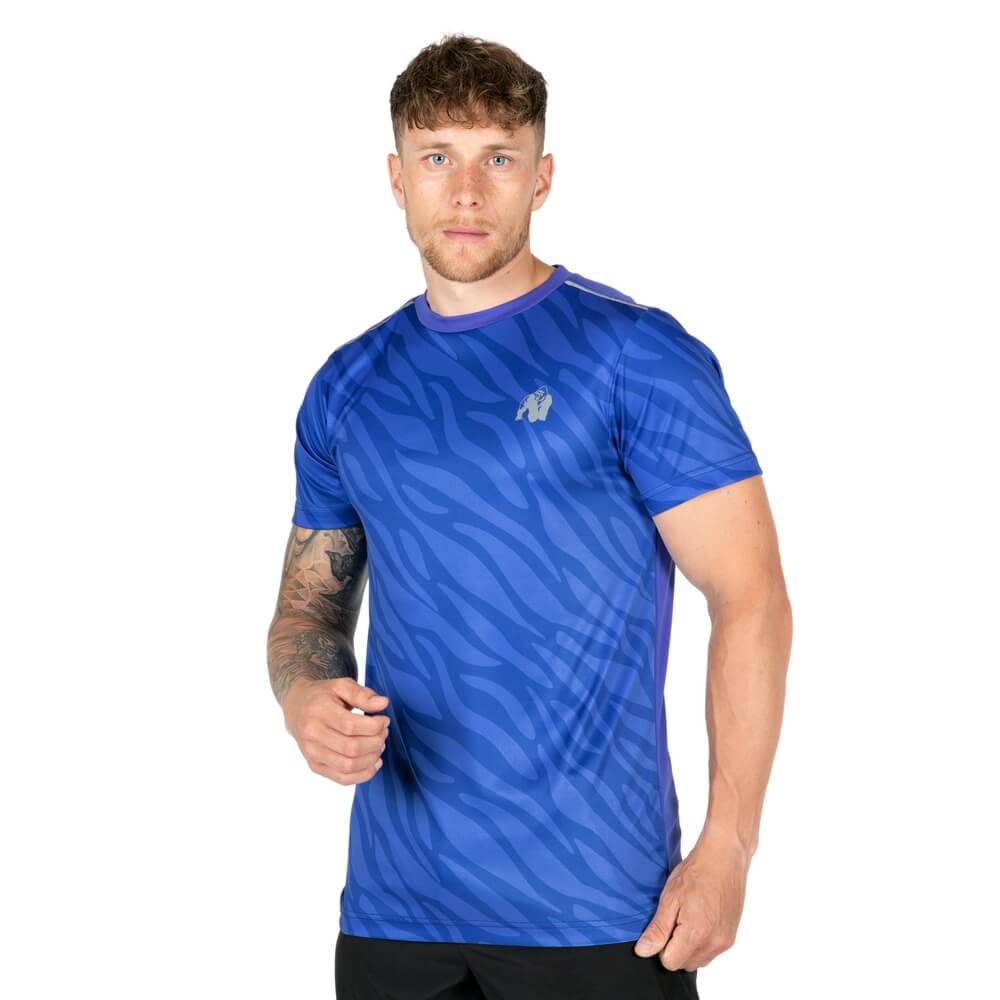 Sjekke Washington T-Shirt, blue, Gorilla Wear hos SportGymButikken.no