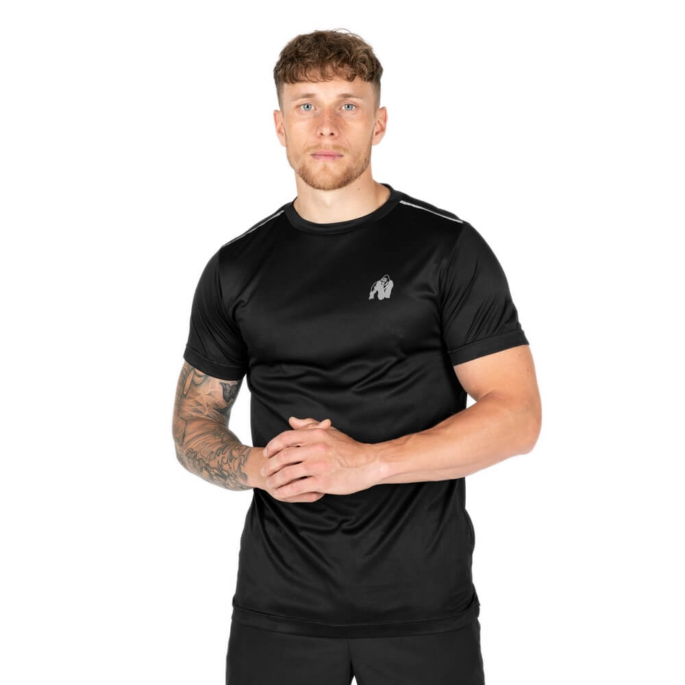 Sjekke Washington T-Shirt, black, Gorilla Wear hos SportGymButikken.no