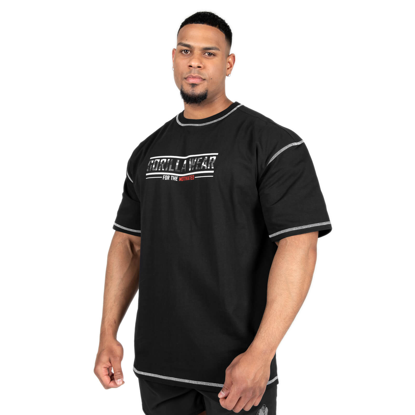 Sjekke Saginaw Oversized T-Shirt, black, Gorilla Wear hos SportGymButikken.no
