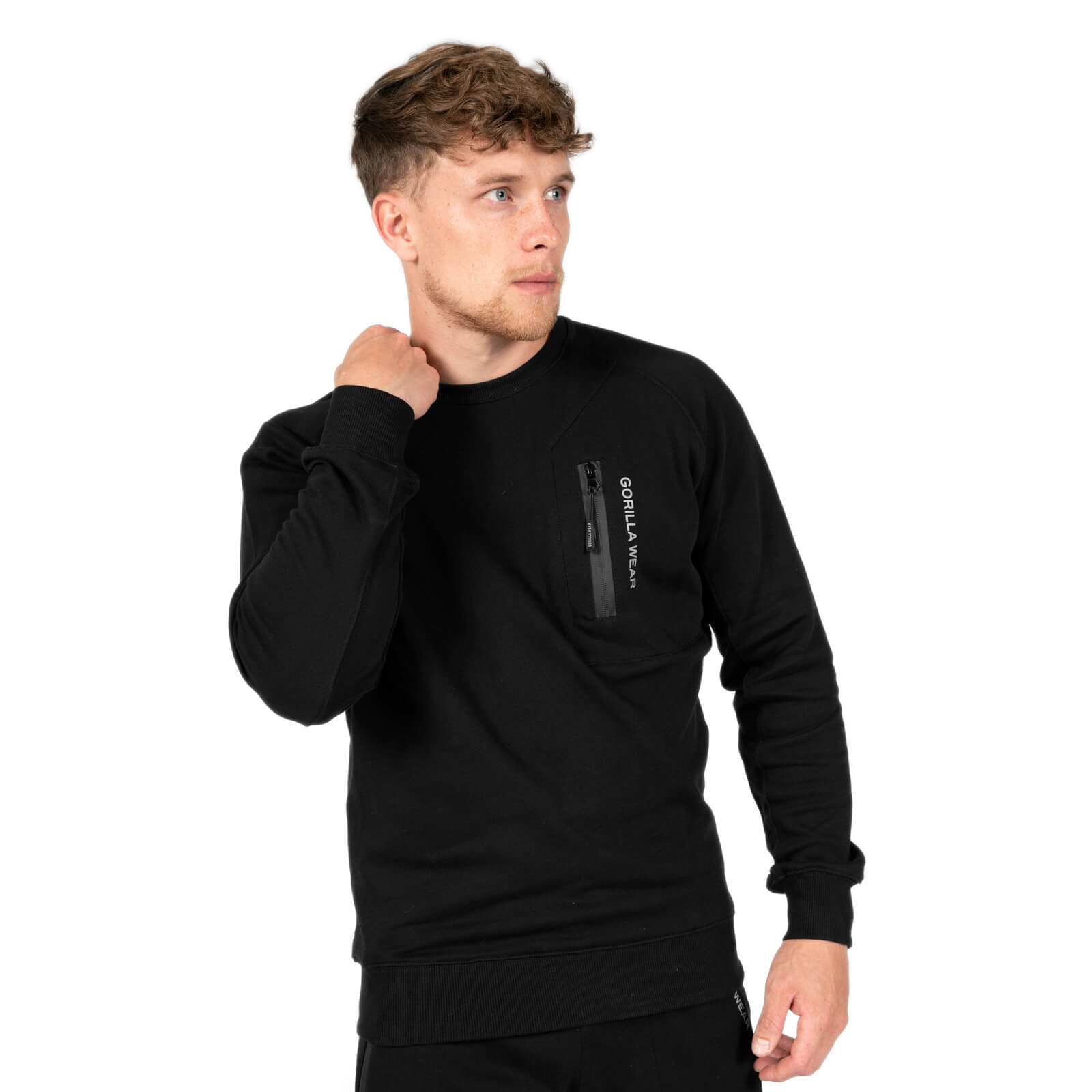 Sjekke Newark Sweater, black, Gorilla Wear hos SportGymButikken.no