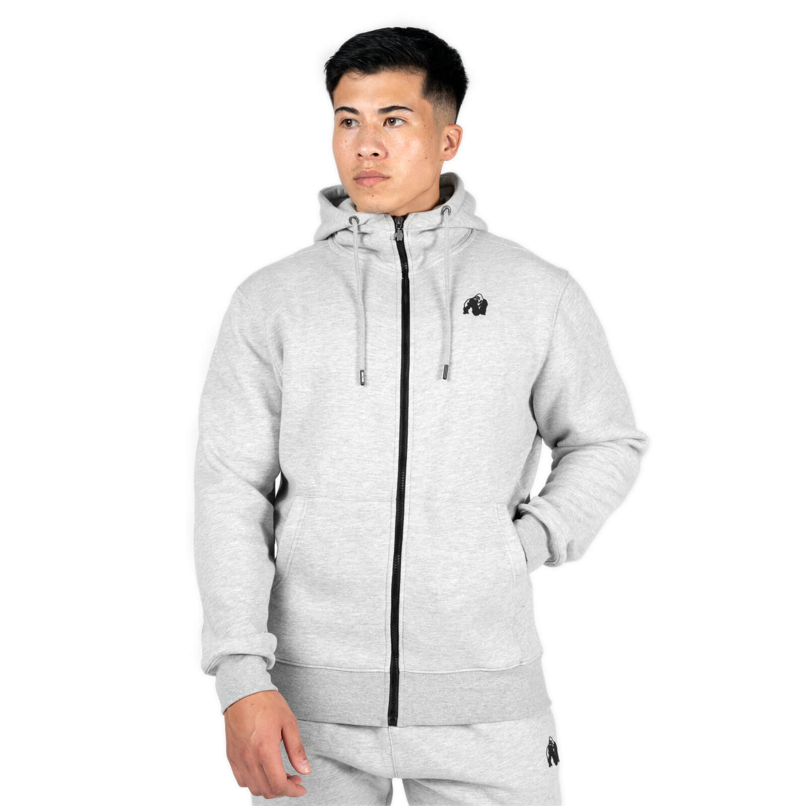 Sjekke Kennewick Zipped Hoodie, grey, Gorilla Wear hos SportGymButikken.no