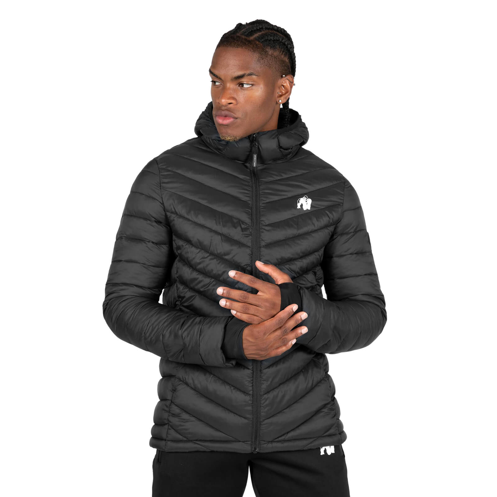 Sjekke Osborn Puffer Jacket, black, Gorilla Wear hos SportGymButikken.no