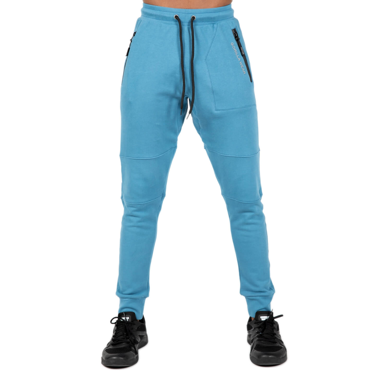 Sjekke Newark Pants, blue, Gorilla Wear hos SportGymButikken.no