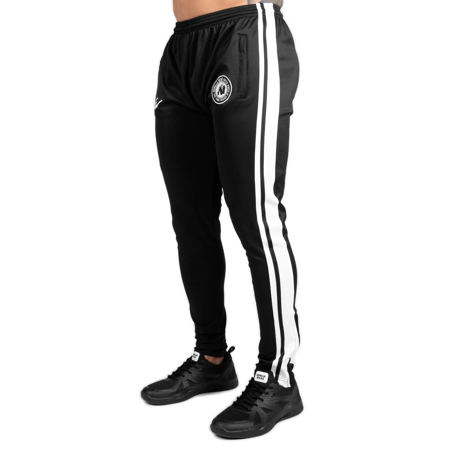 Sjekke Stratford Track Pants, black, Gorilla Wear hos SportGymButikken.no