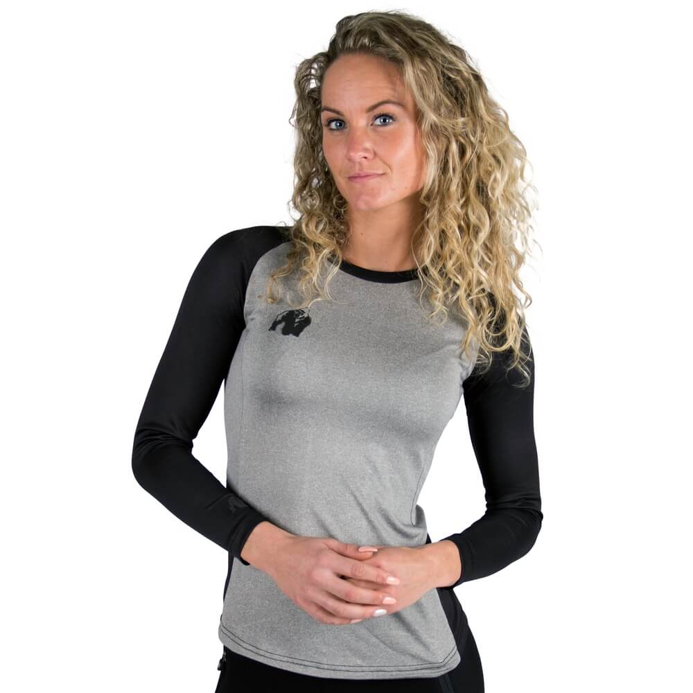 Sjekke Mineola Longsleeve, black/grey, Gorilla Wear hos SportGymButikken.no