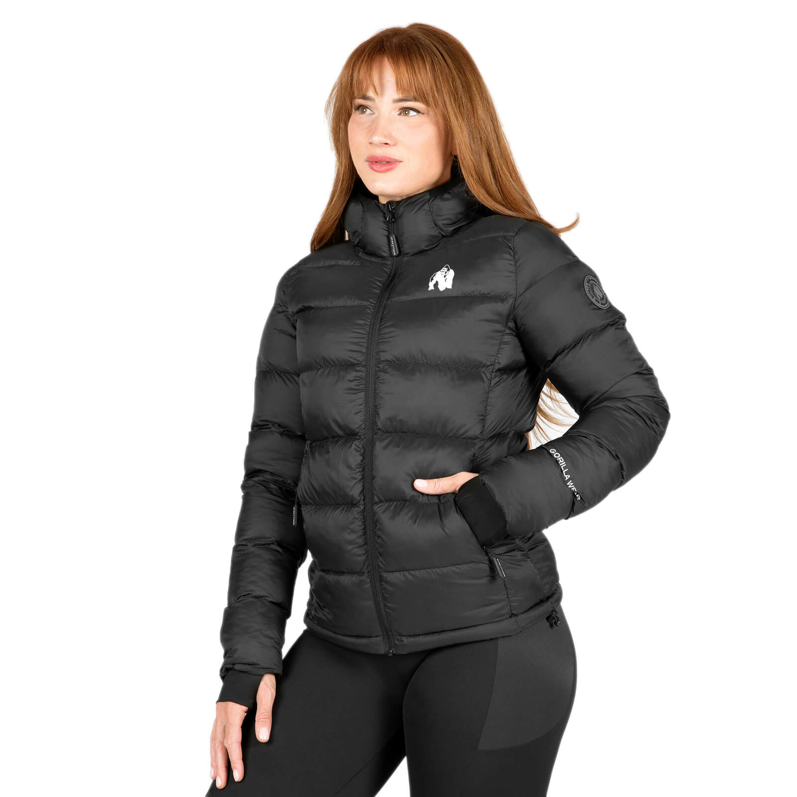 Sjekke Rachel Puffer Jacket, black, Gorilla Wear hos SportGymButikken.no