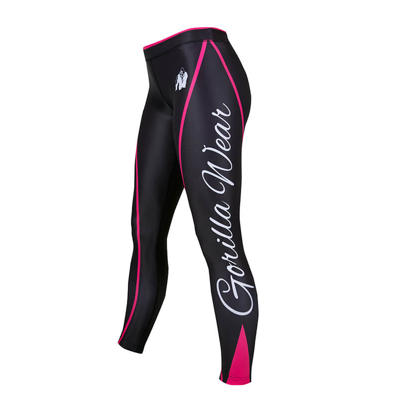 Sjekke Women's Mississippi Tights, black/pink, Gorilla Wear hos SportGymButikken