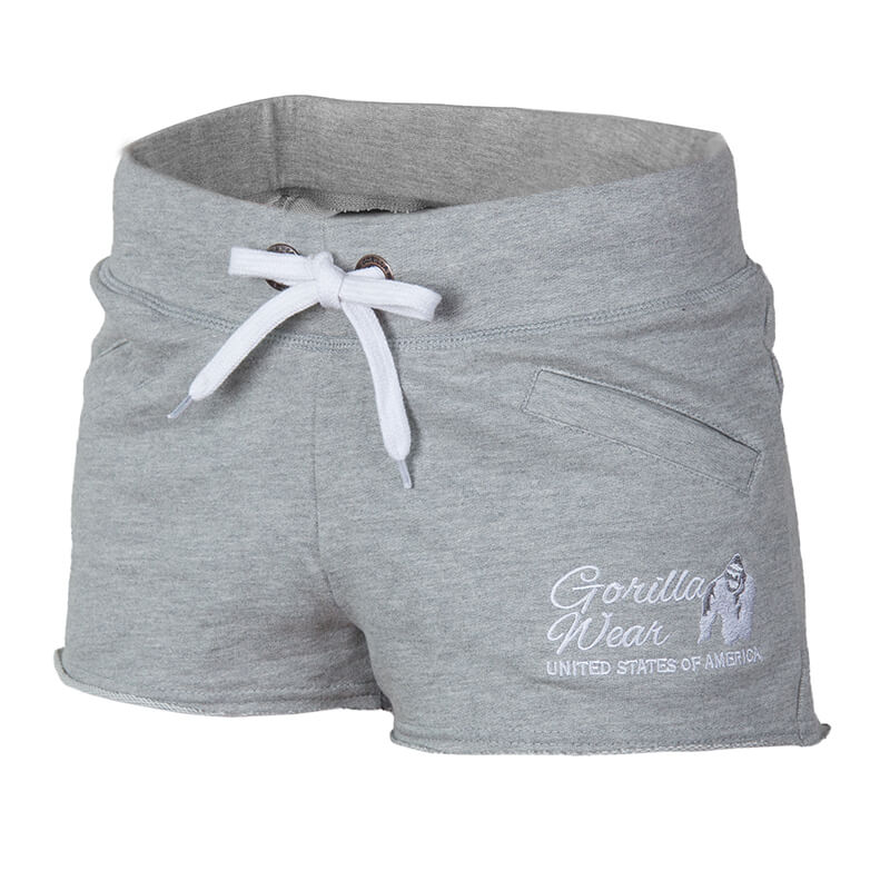 Sjekke Women's New Jersey Sweat Shorts, grey, Gorilla Wear hos SportGymButikken.