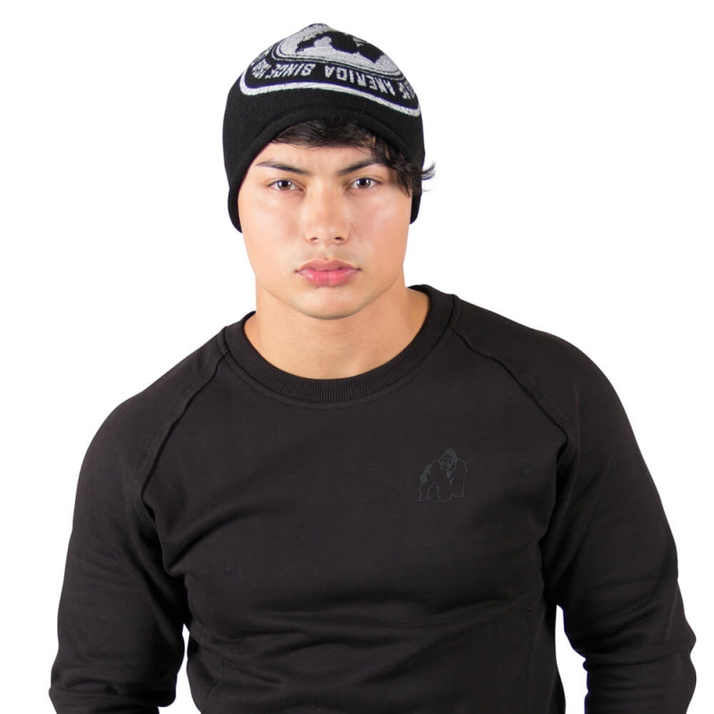 Sjekke Oxford Beanie, black, Gorilla Wear hos SportGymButikken.no