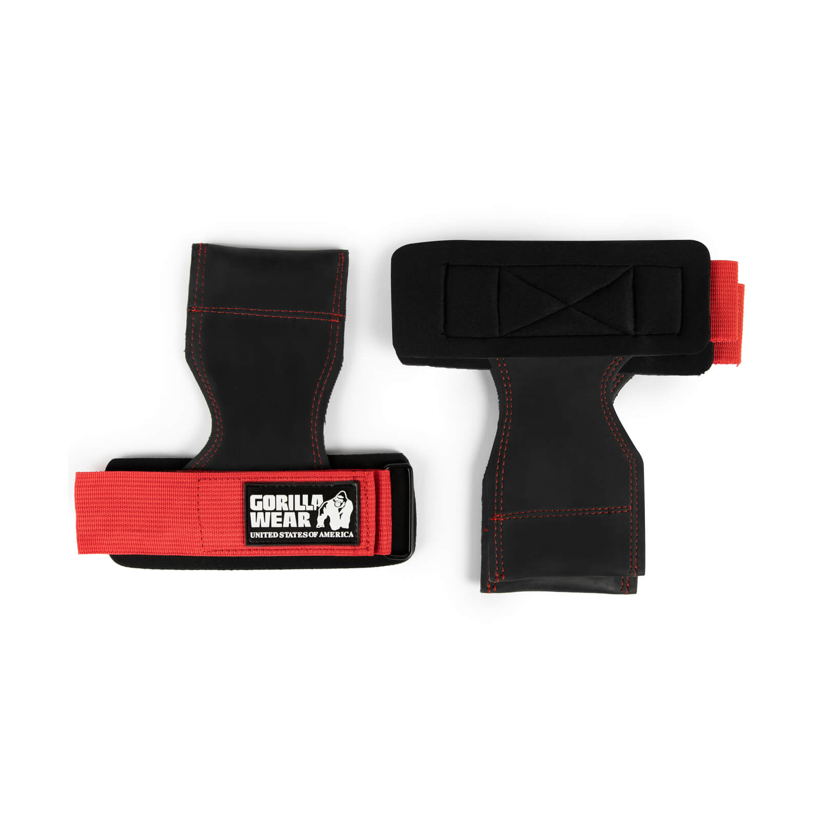 Sjekke Lifting Grips, black/red, Gorilla Wear hos SportGymButikken.no