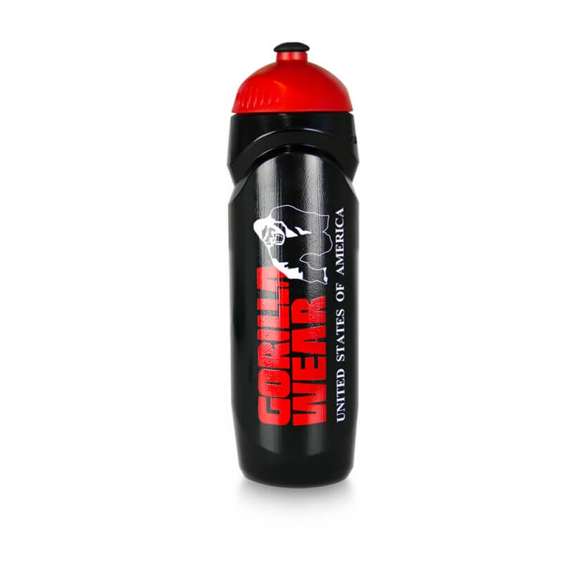 Sjekke GW Sports Bottle, black/red, Gorilla Wear hos SportGymButikken.no