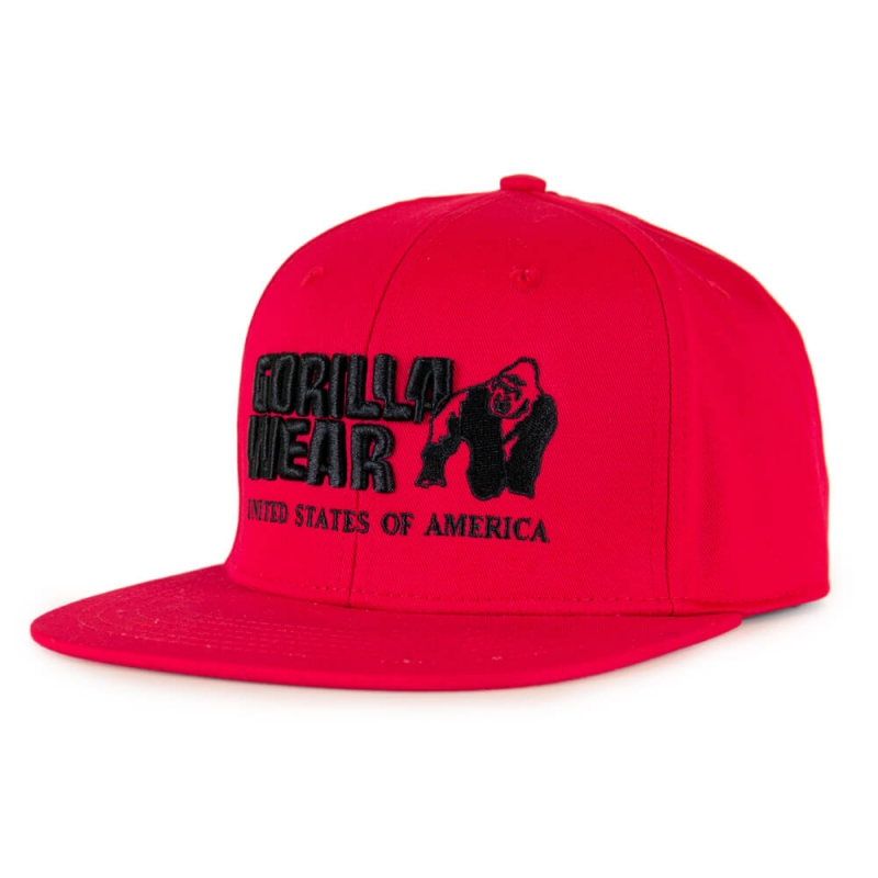 Sjekke Dothan Cap, red, Gorilla Wear hos SportGymButikken.no