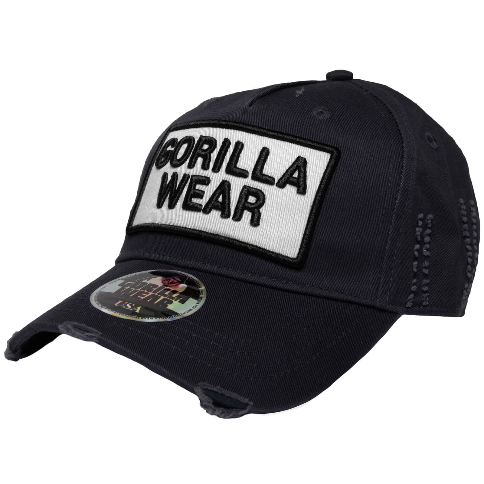 Sjekke Harrison Cap, black/white, Gorilla Wear hos SportGymButikken.no