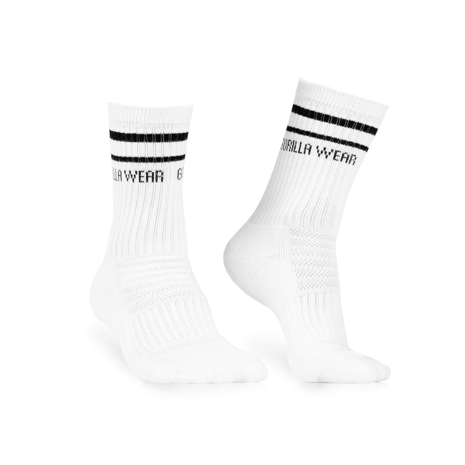 Sjekke Gorilla Wear Crew Socks, white, Gorilla Wear hos SportGymButikken.no