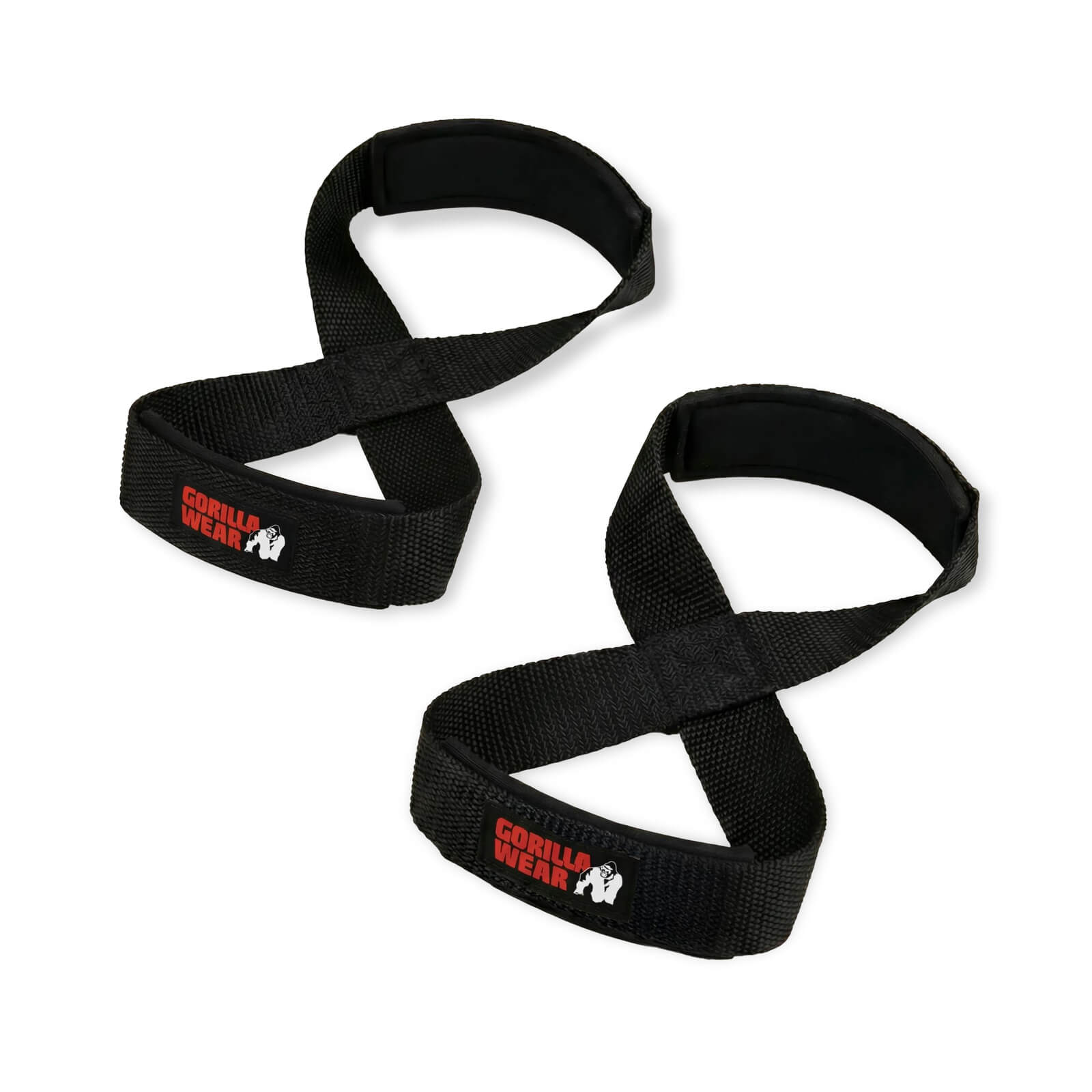 Sjekke Figure 8 Lifting Straps, black, Gorilla Wear hos SportGymButikken.no