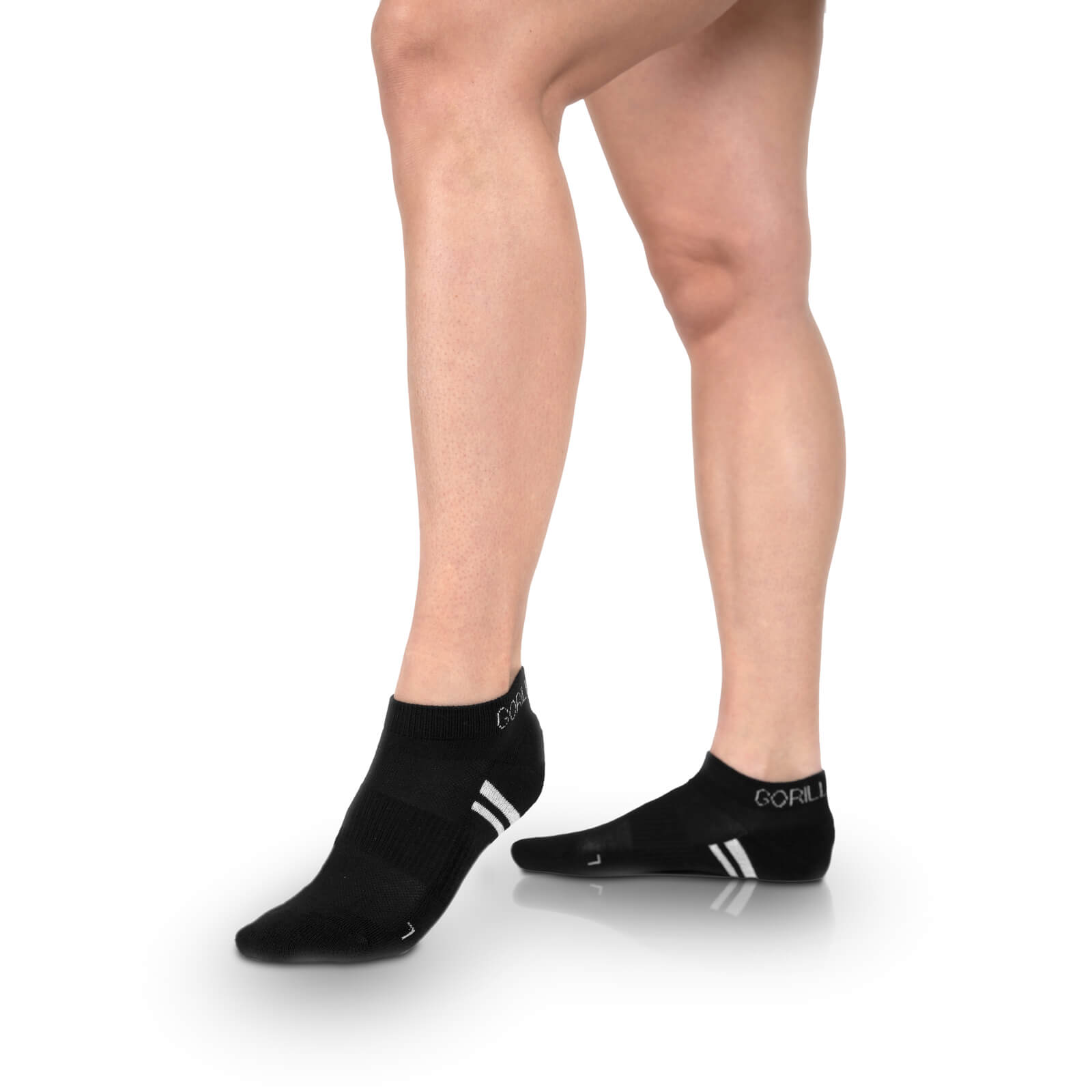 Sjekke Quarter Socks 2-Pack, black, Gorilla Wear hos SportGymButikken.no