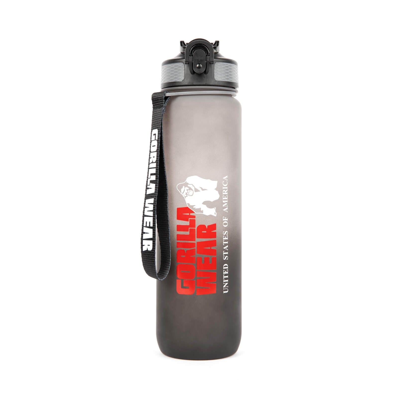 Sjekke Gradient Water Bottle 1000 ml, black/grey, Gorilla Wear hos SportGymButikken.no