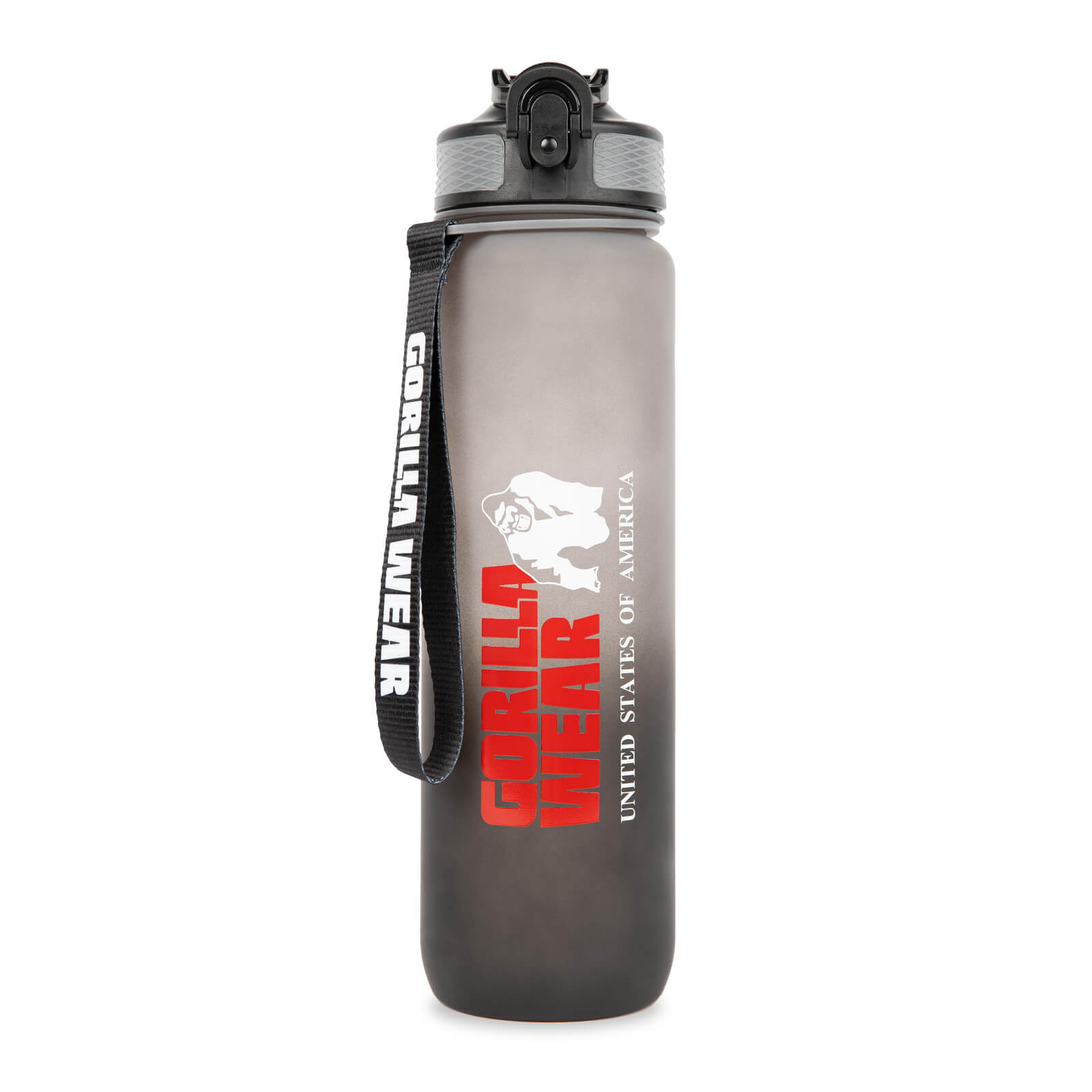 Sjekke Gradient Water Bottle 1000 ml, black/grey, Gorilla Wear hos SportGymButikken.no