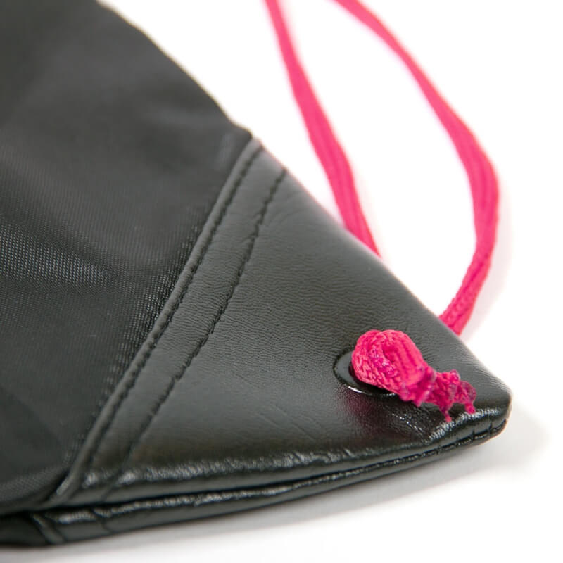 GW Drawstring Bag, black/pink view 2
