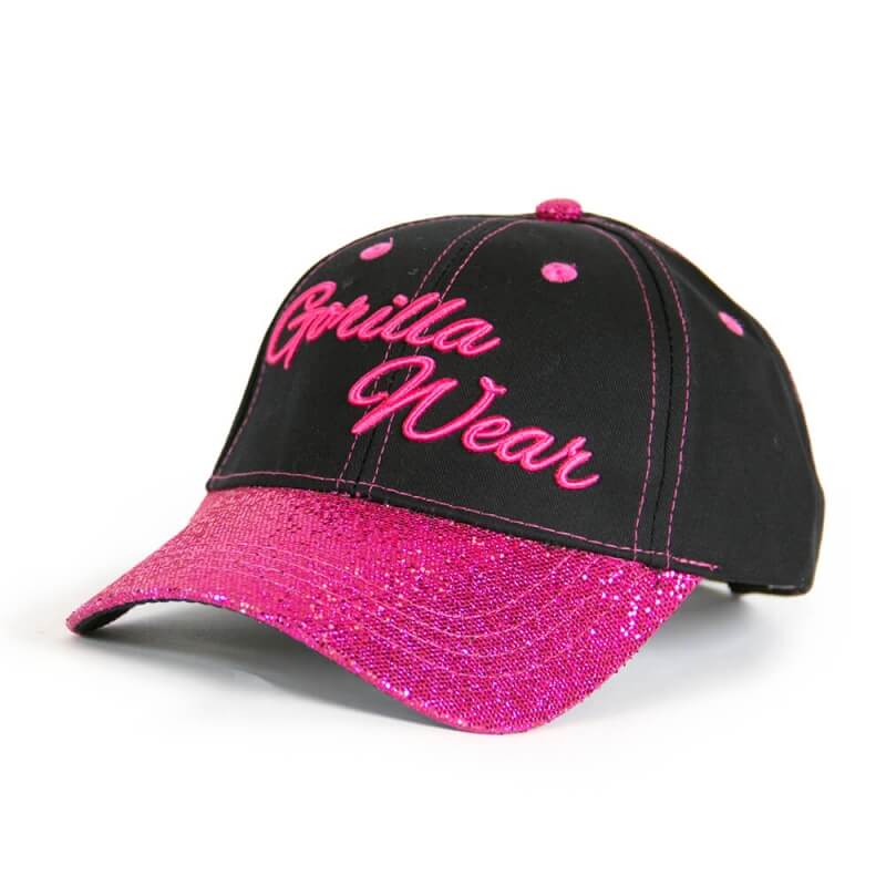 Sjekke Louisiana Glitter Cap, black/pink, Gorilla Wear hos SportGymButikken.no