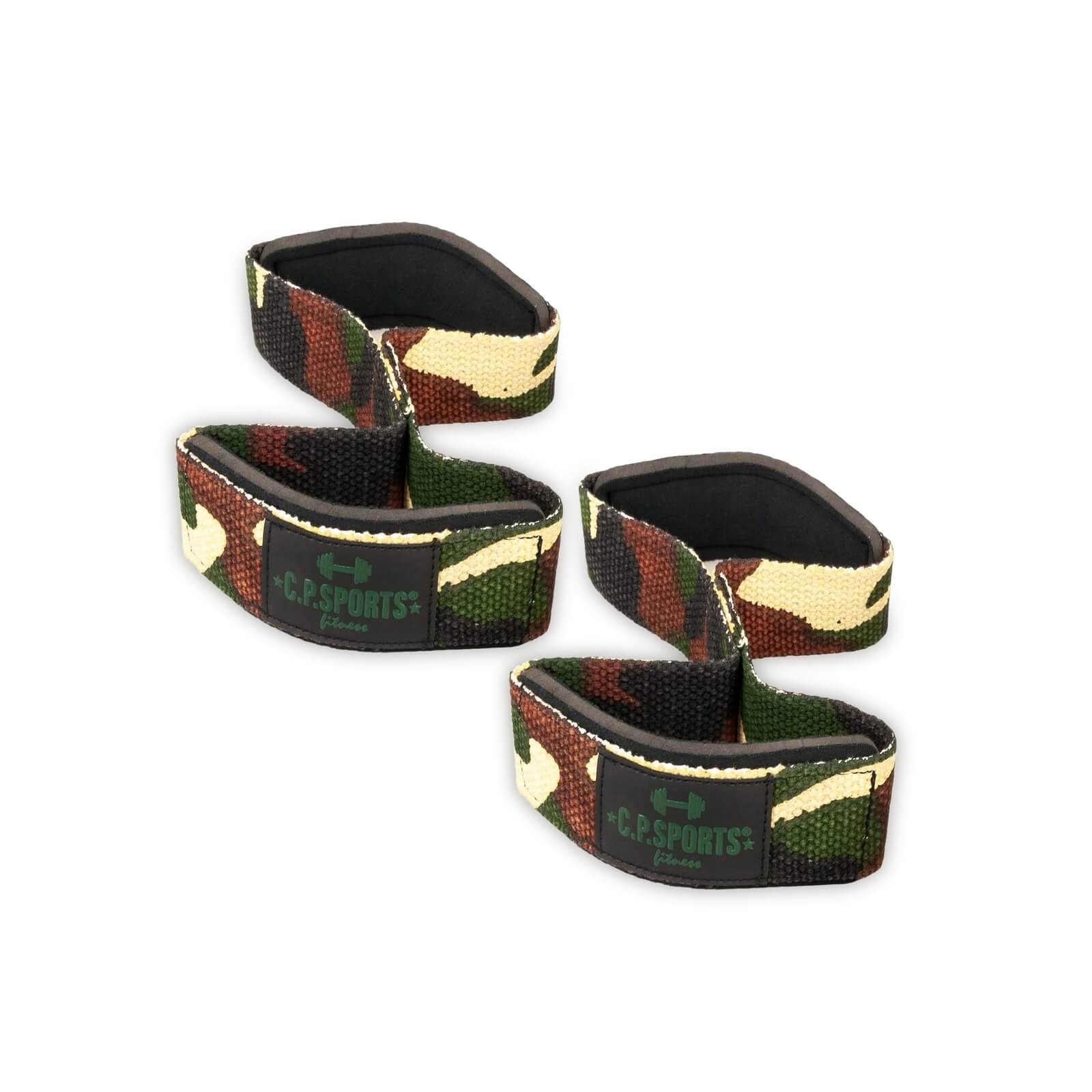 Sjekke Figure 8 Straps - Lifting Loops, green camo, C.P. Sports hos SportGymButi