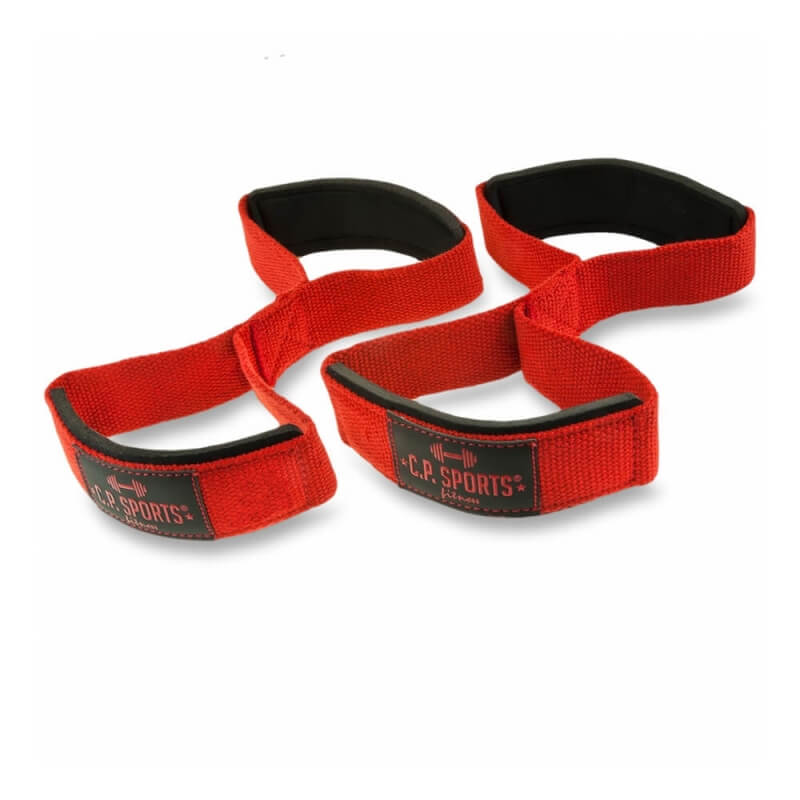 Sjekke Figure 8 Straps - Lifting Loops, red, C.P. Sports hos SportGymButikken.no