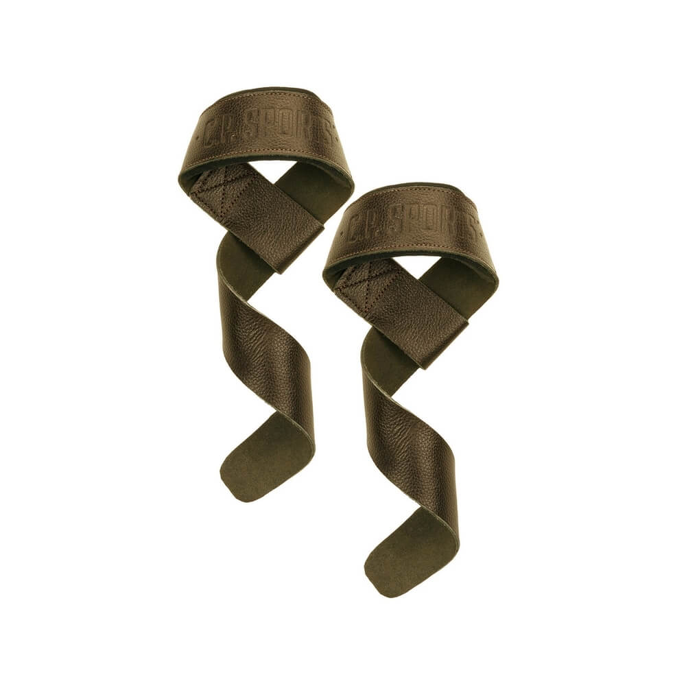 Sjekke Padded Leather Lifting Straps, braun, C.P. Sports hos SportGymButikken.no