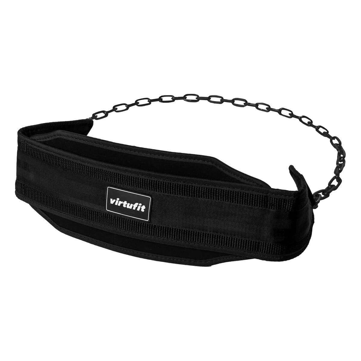 Sjekke Nylon Dip Belt, black, VirtuFit hos SportGymButikken.no