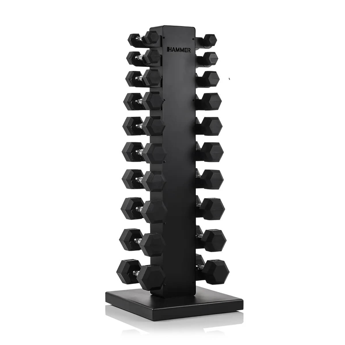 Hexmanualsett med stativ, 10-par: 1 - 10 kg, Hammer