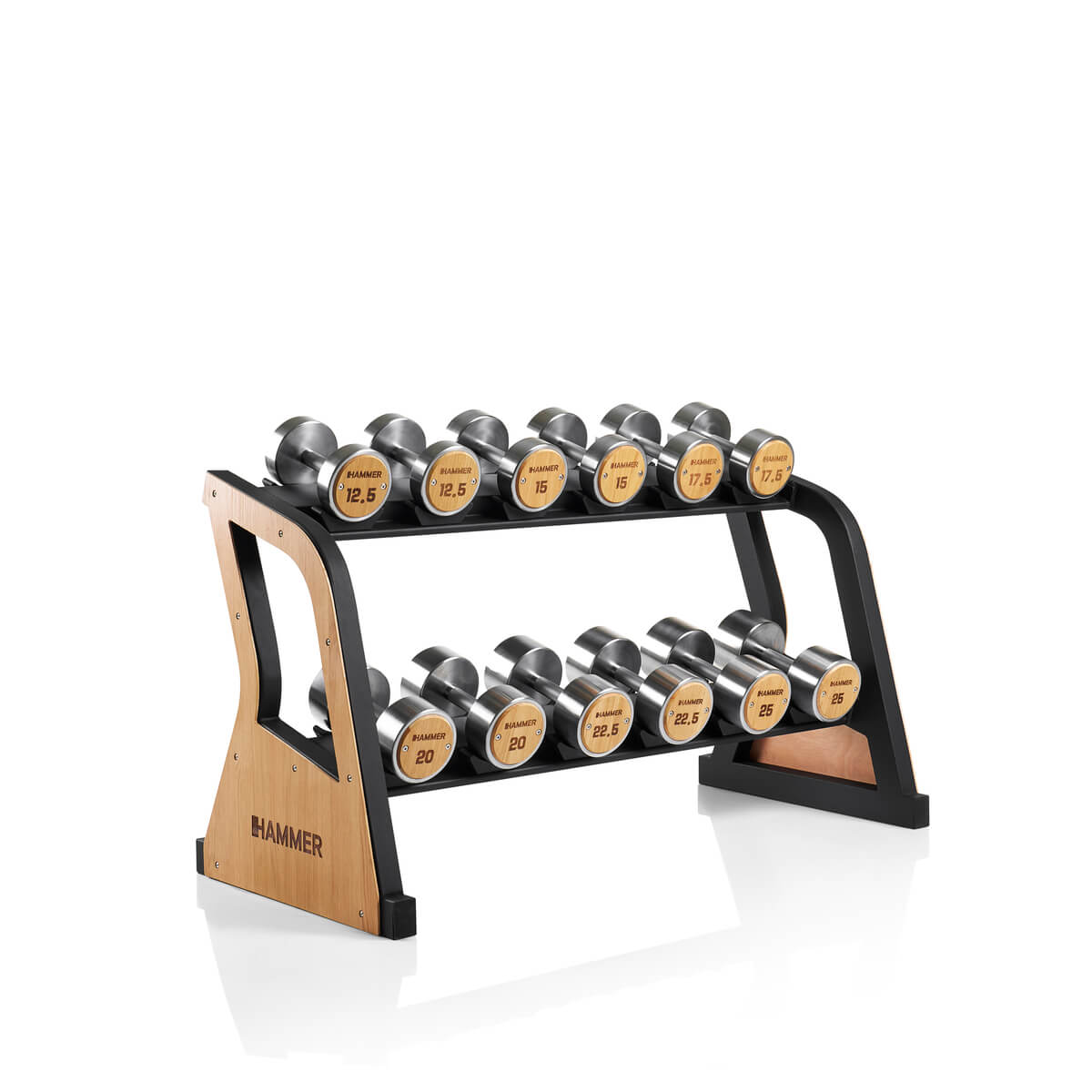 Exclusive Dumbbell Rack Set, 6 par: 12.5 – 25 kg